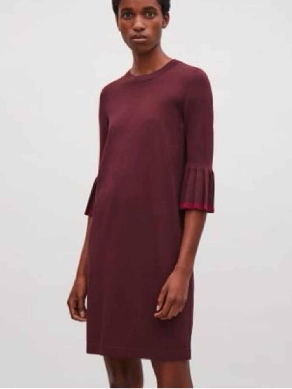 COS Pleated Sleeve Knit Dress